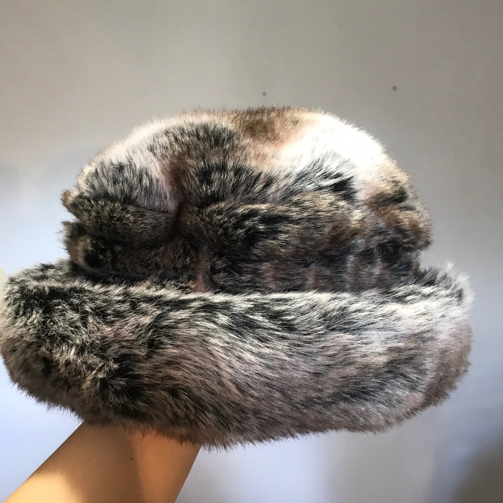 fuzzy faux fur 90s hat